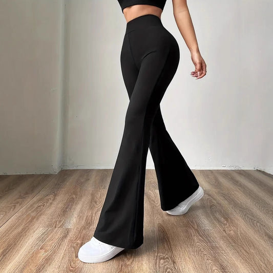 Naadloze yoga flared broek